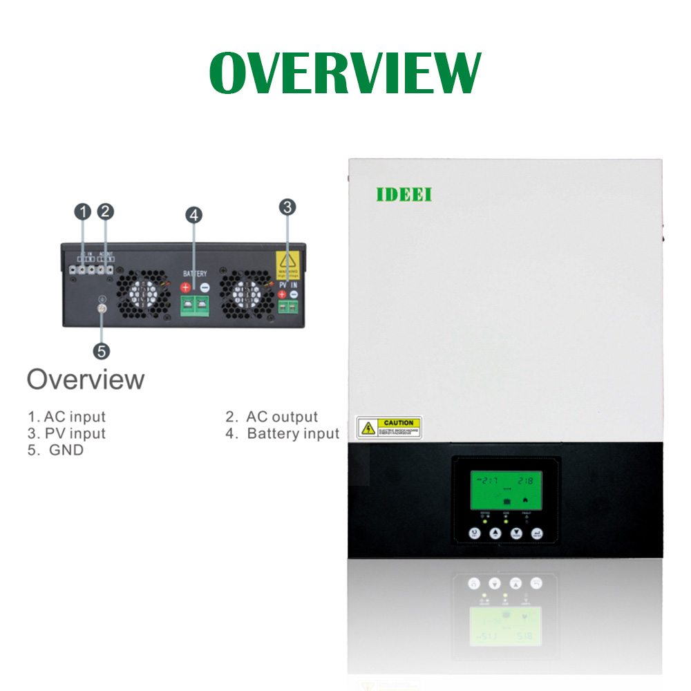 IDEEI QB30-24 3kW MPPT Off-Grid Solar Inverter view 2