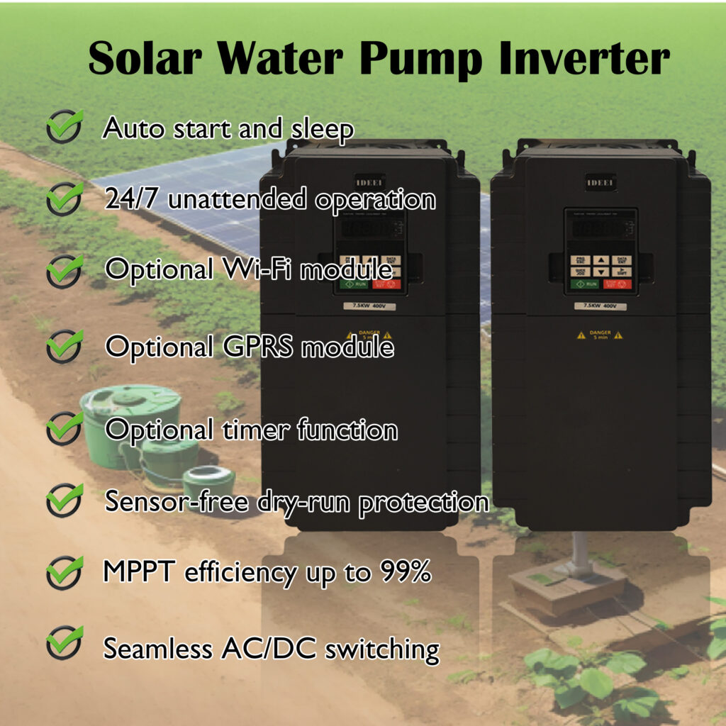 IDEEI QB100-PV SS2 Solar Pump Inverter 1.5–5.5kW 220V view 2