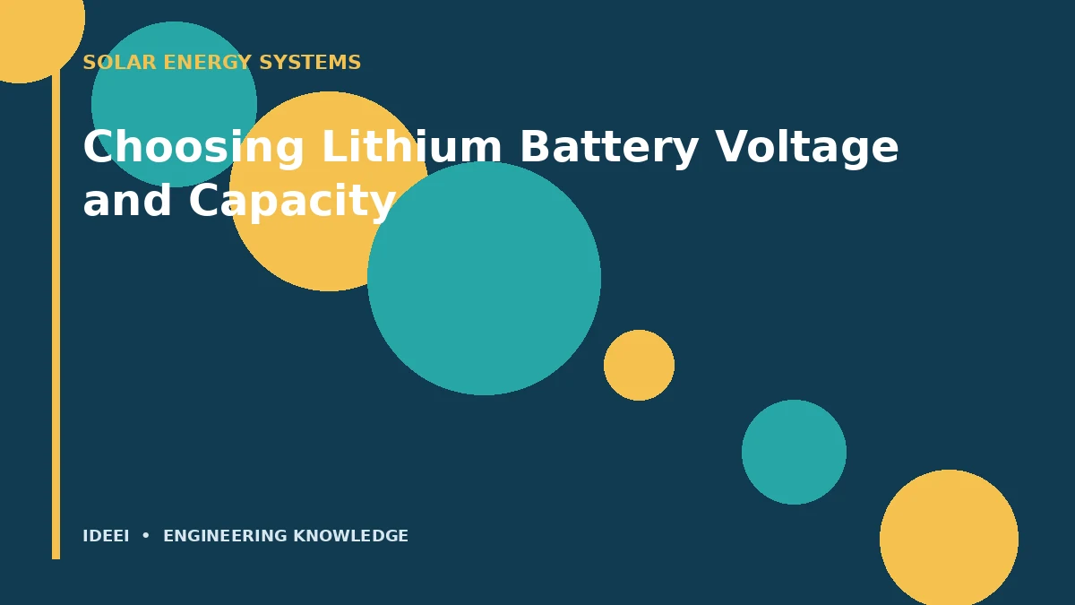 How to Choose Lithium Battery Voltage and Capacity