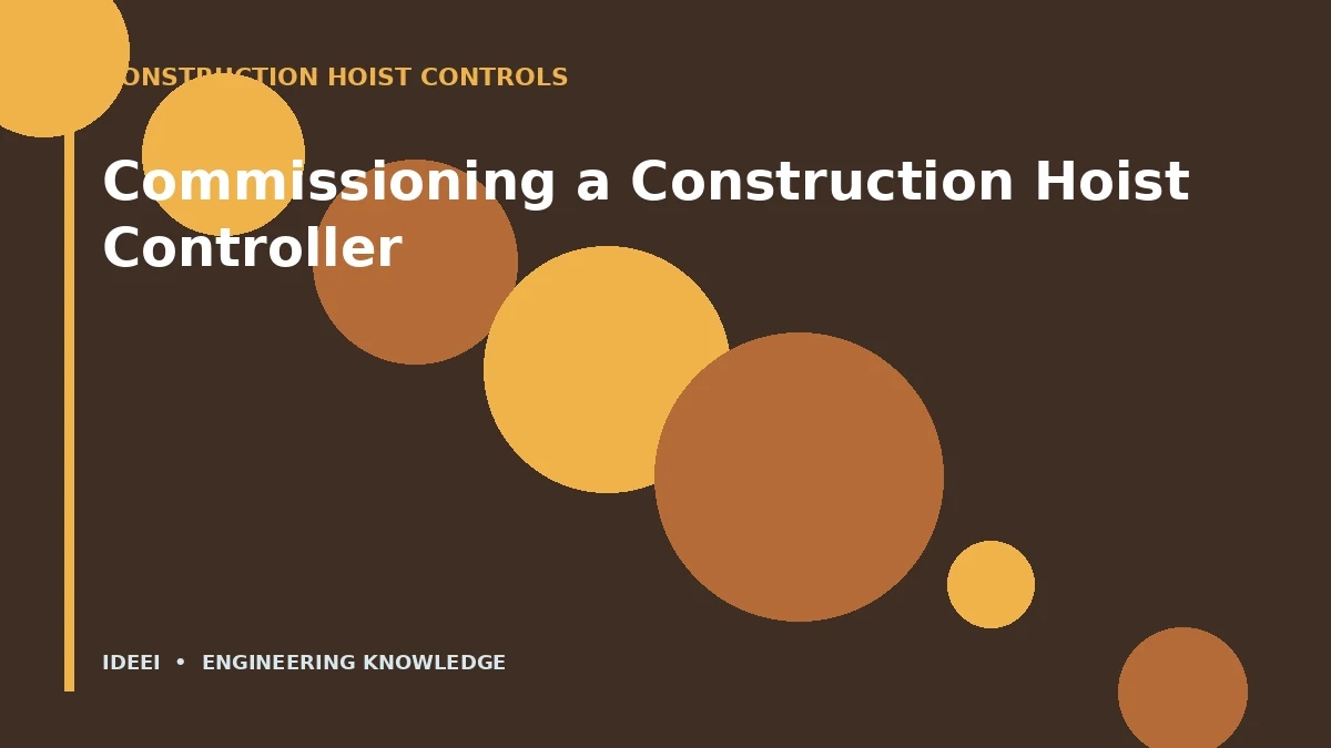 How to Commission a Construction Hoist Controller