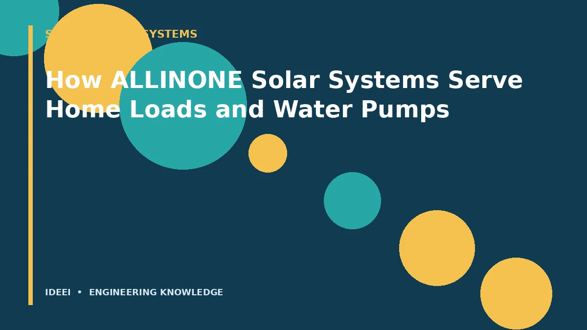 How ALLINONE Solar Systems Serve Home Loads and Water Pumps